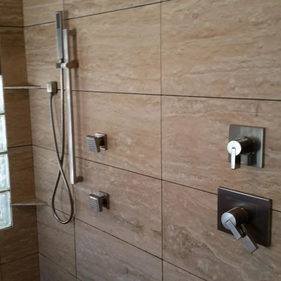 Shower fixture installation for Water Heater Replacement in Olivette